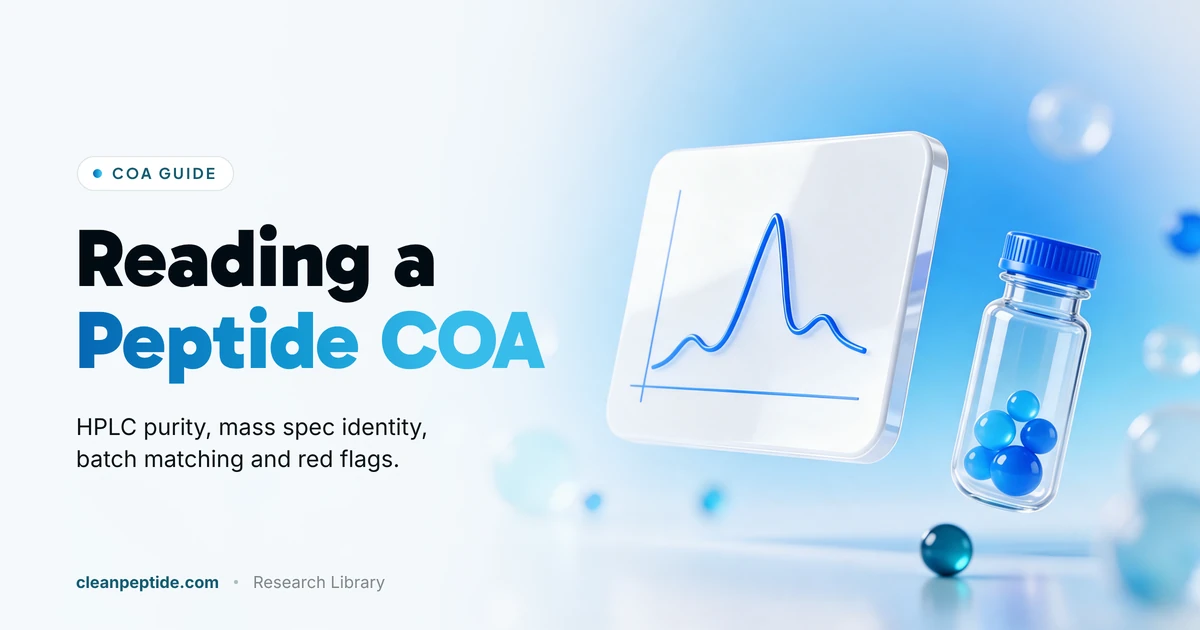 Reading a Peptide COA guide: HPLC purity, mass spec identity, and red flags
