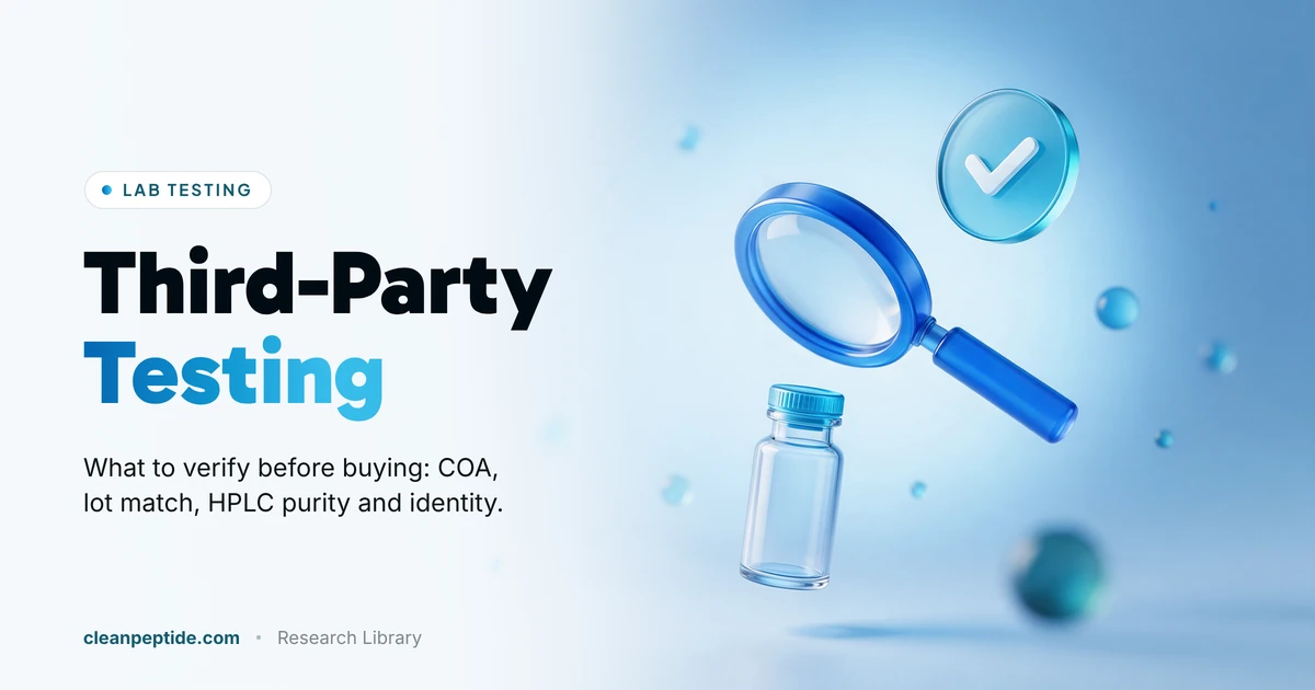 Third-Party Tested Peptides: What to Verify Before Buying